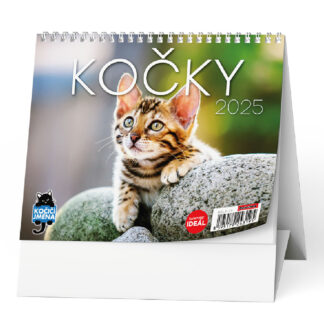 Stolní kalendář 2025 IDEÁL - Kočky /s kočičími jmény/