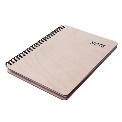 Dřevěný Notes - zápisník NATUR WOOD A5 na šířku dřevěný bříza - linkovaný twin wire - Image 2
