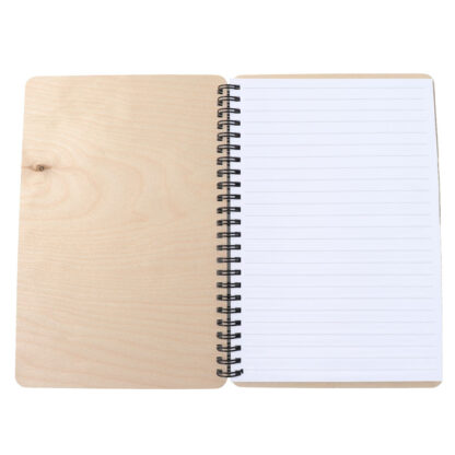 Dřevěný Notes - zápisník NATUR WOOD A5 na šířku dřevěný bříza - linkovaný twin wire - Image 3