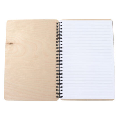 Dřevěný Notes - zápisník NATUR WOOD Benátky A5 na šířku dřevěný bříza - linkovaný twin wire - Image 3