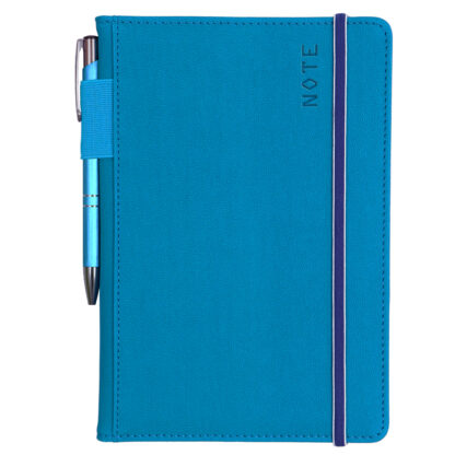 Notes - zápisník AMOS A5 linkovaný - modrá/modrá gumička - Image 2