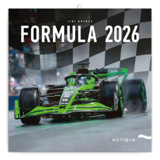 Nástěnný poznámkový kalendář 2026 Formule - Jiří Křenek