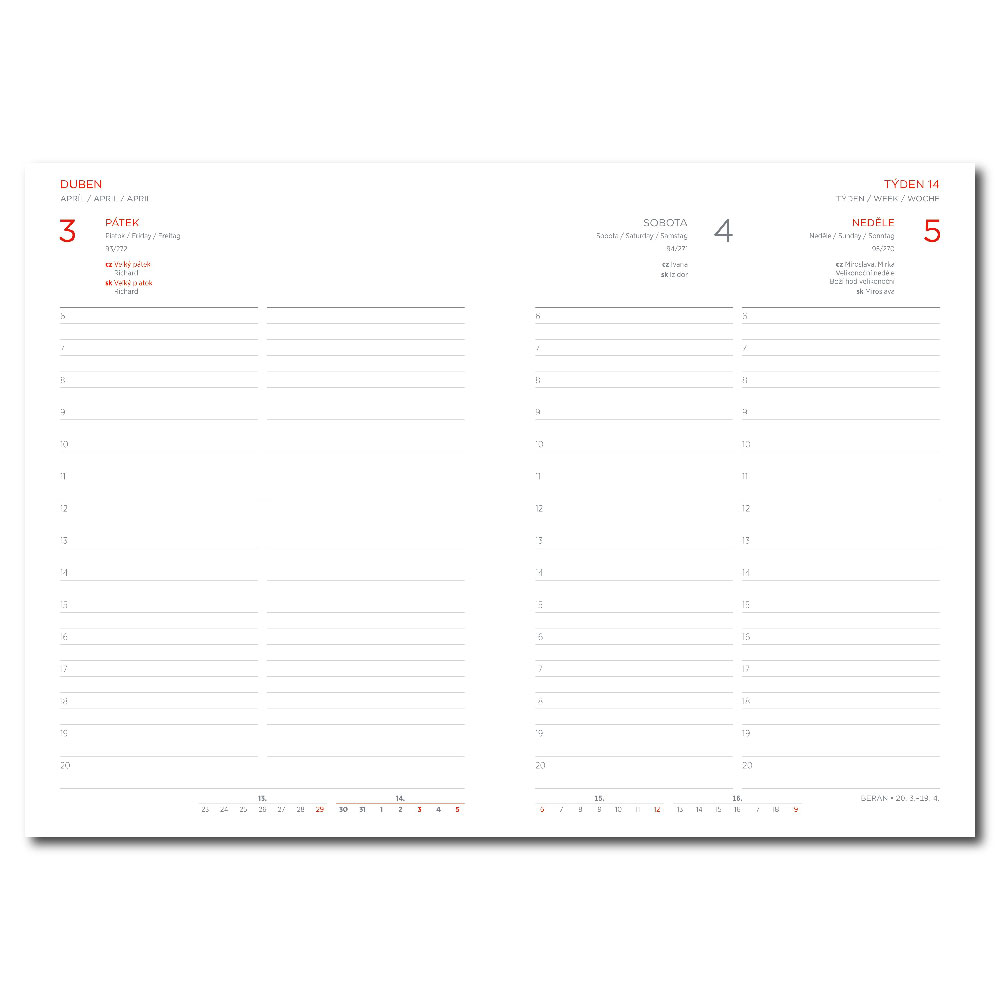 Denní diář 2026 Viva A5 - hnědá - Obrázek 2