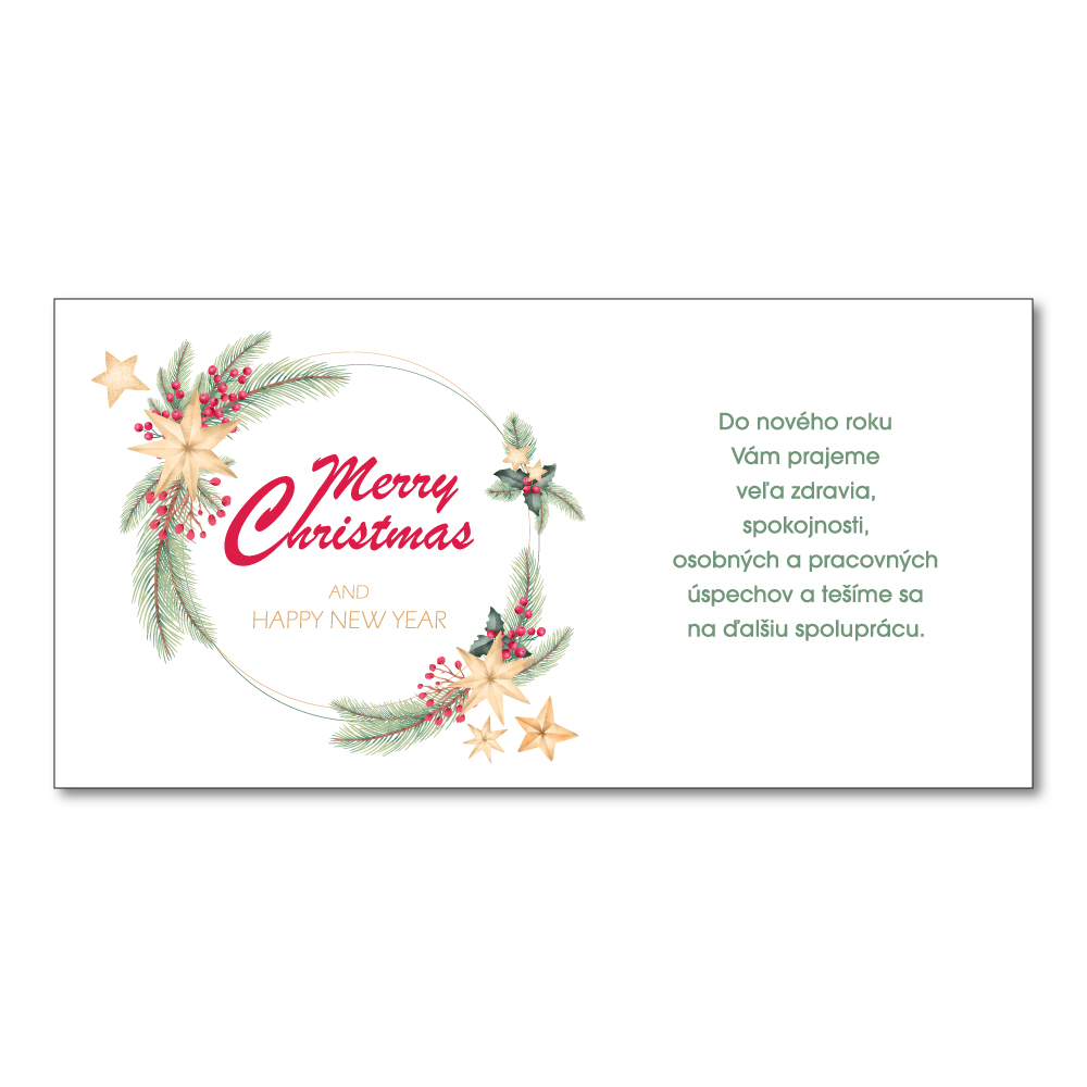 Novoročenka SK 2026 - jehličí s hvězdami