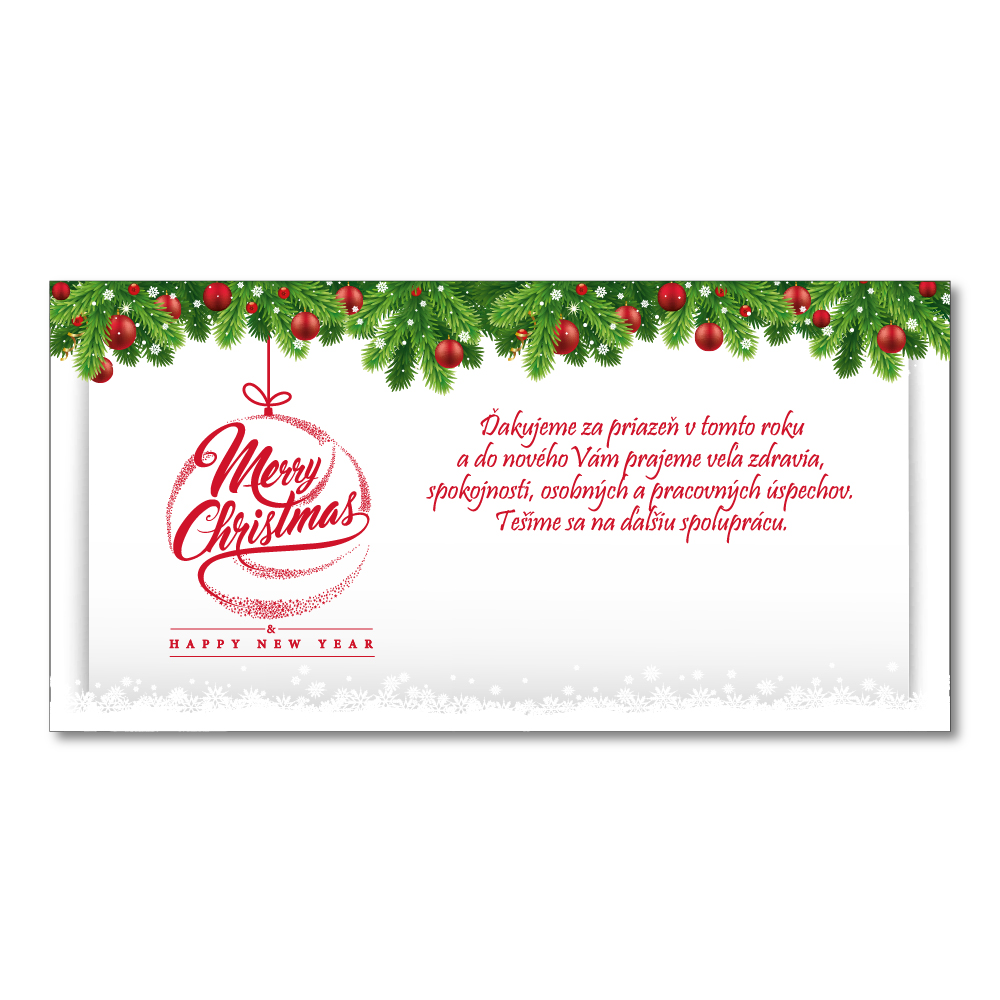 Novoročenka SK 2026 - baňka s jehličím