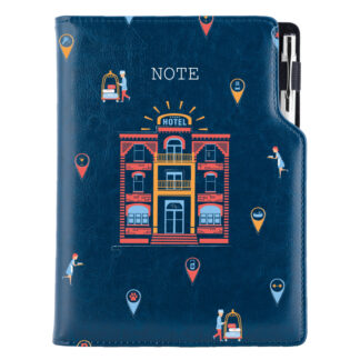 Notes - zápisník DESIGN B5 nelinkovaný - modrá - Hotel