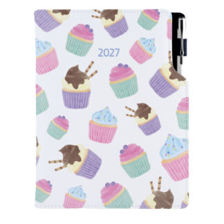 Diář DESIGN denní B6 2027 - Cupcake