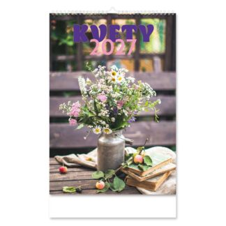 Nástěnný kalendář 2027 slovenský Květy
